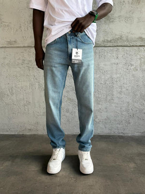 Mavi Yıkamalı Likralı Regular Fit Jean