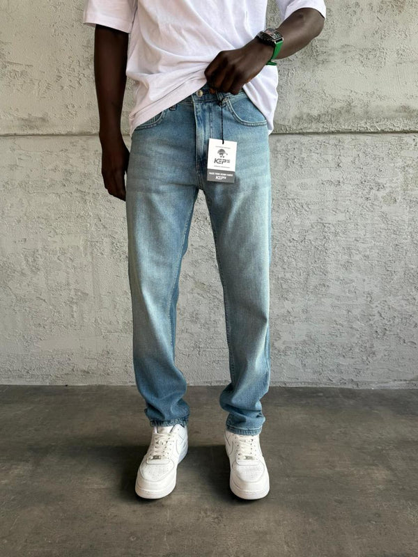Mavi Yıkamalı Likralı Regular Fit Jean