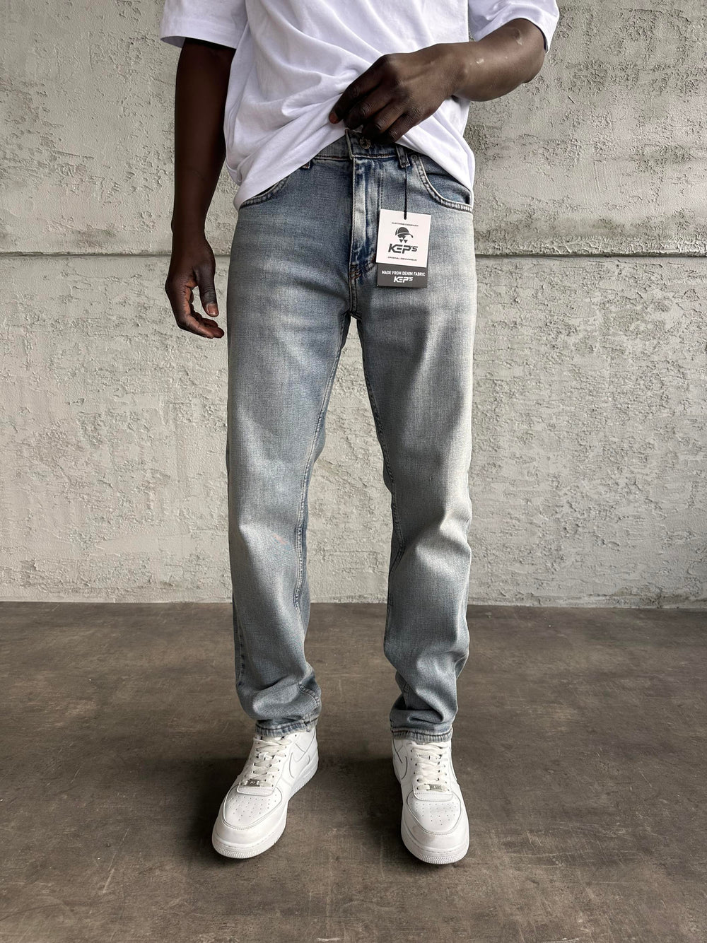 Mavi Yıkamalı Likralı Regular Fit Jean