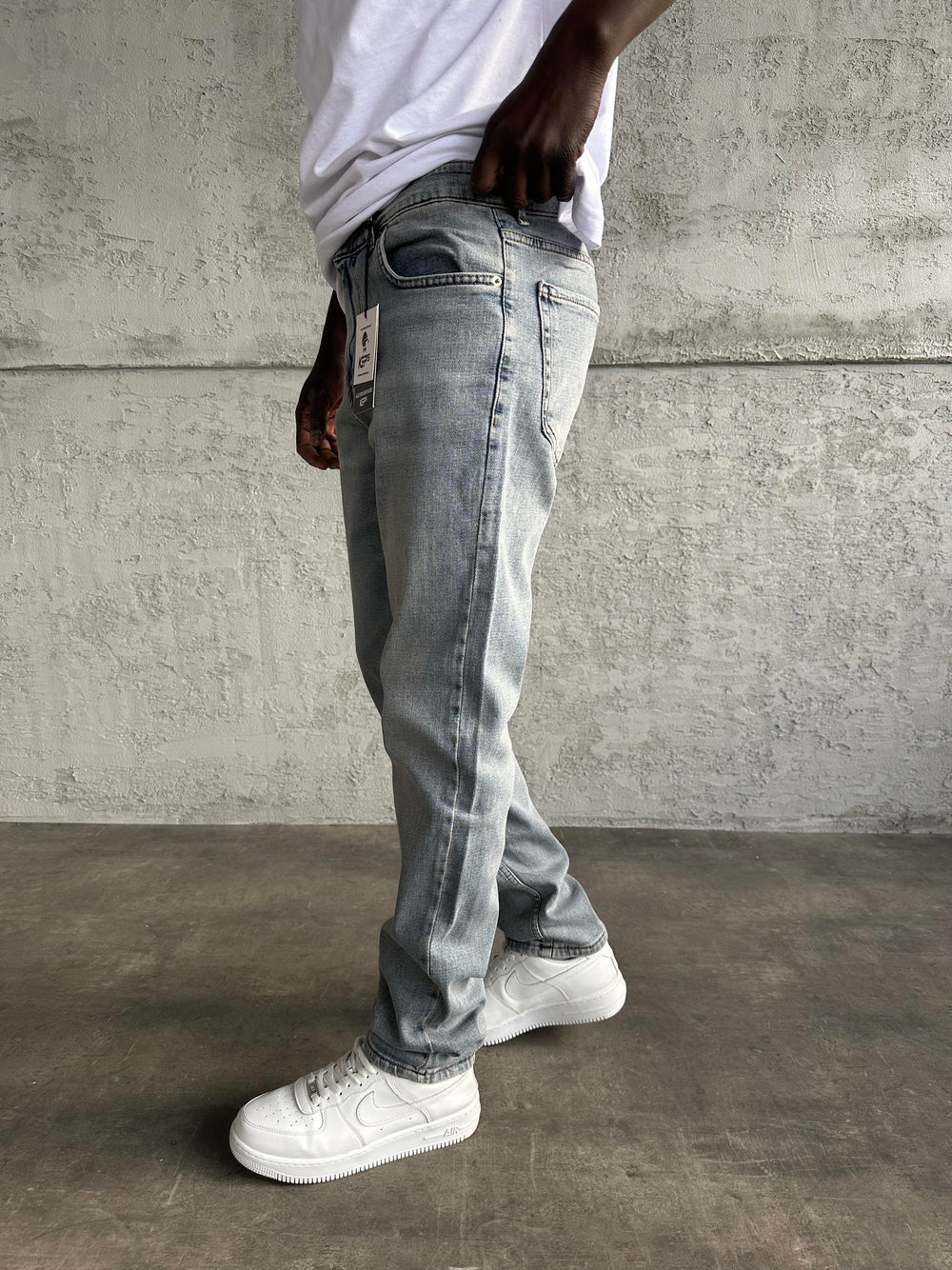 Mavi Yıkamalı Likralı Regular Fit Jean