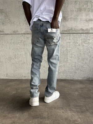 Mavi Yıkamalı Likralı Regular Fit Jean