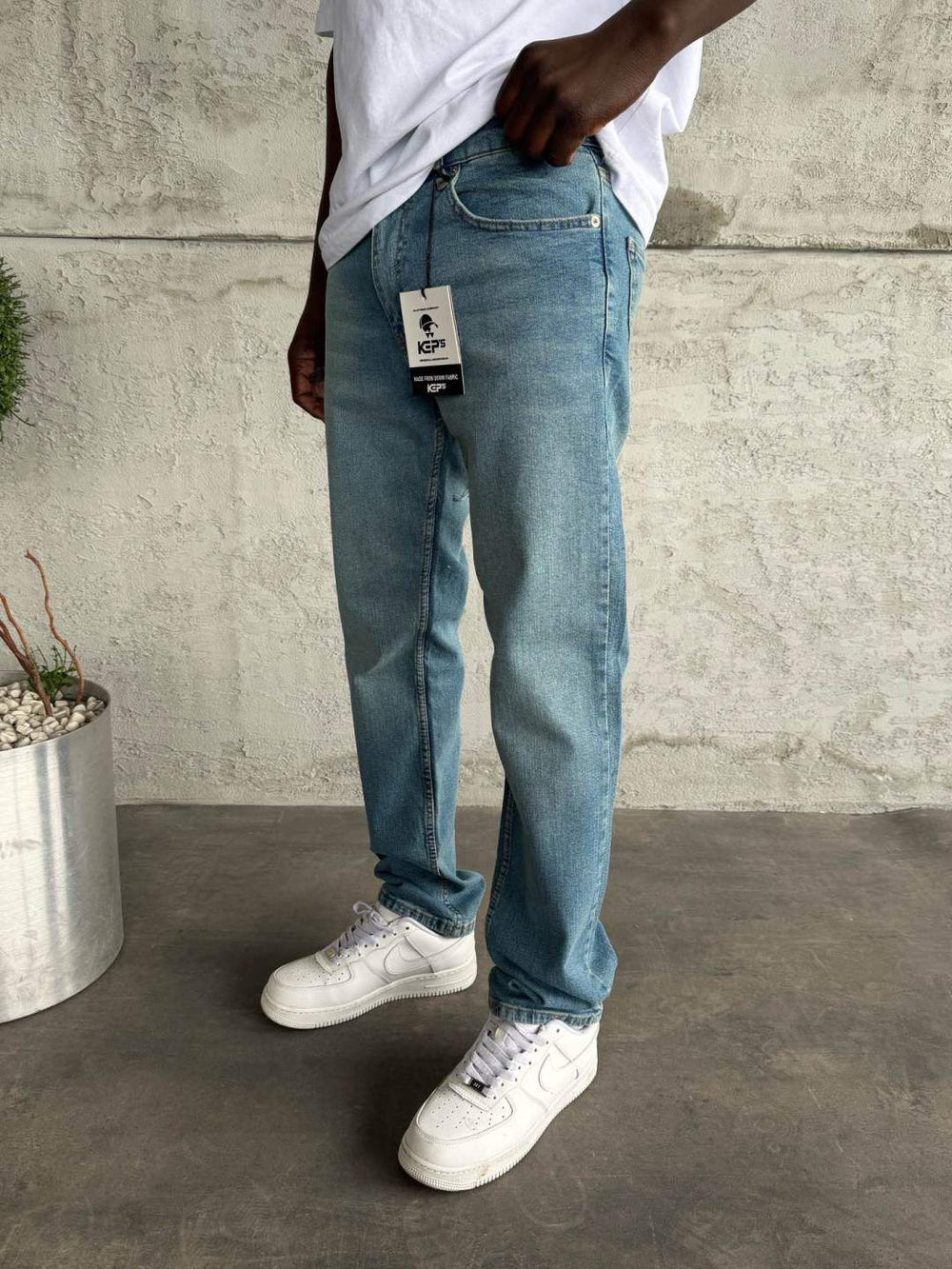 Mavi Yıkamalı Likralı Regular Fit Jean