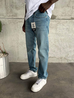 Mavi Yıkamalı Likralı Regular Fit Jean