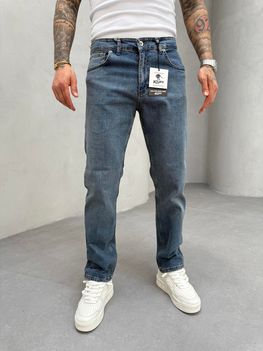 Mavi Yıkamalı Regular Fit Jean