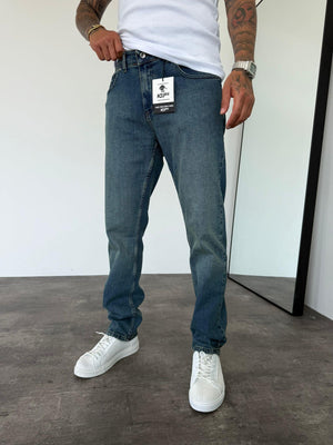 Mavi Yıkamalı Regular Fit Jean