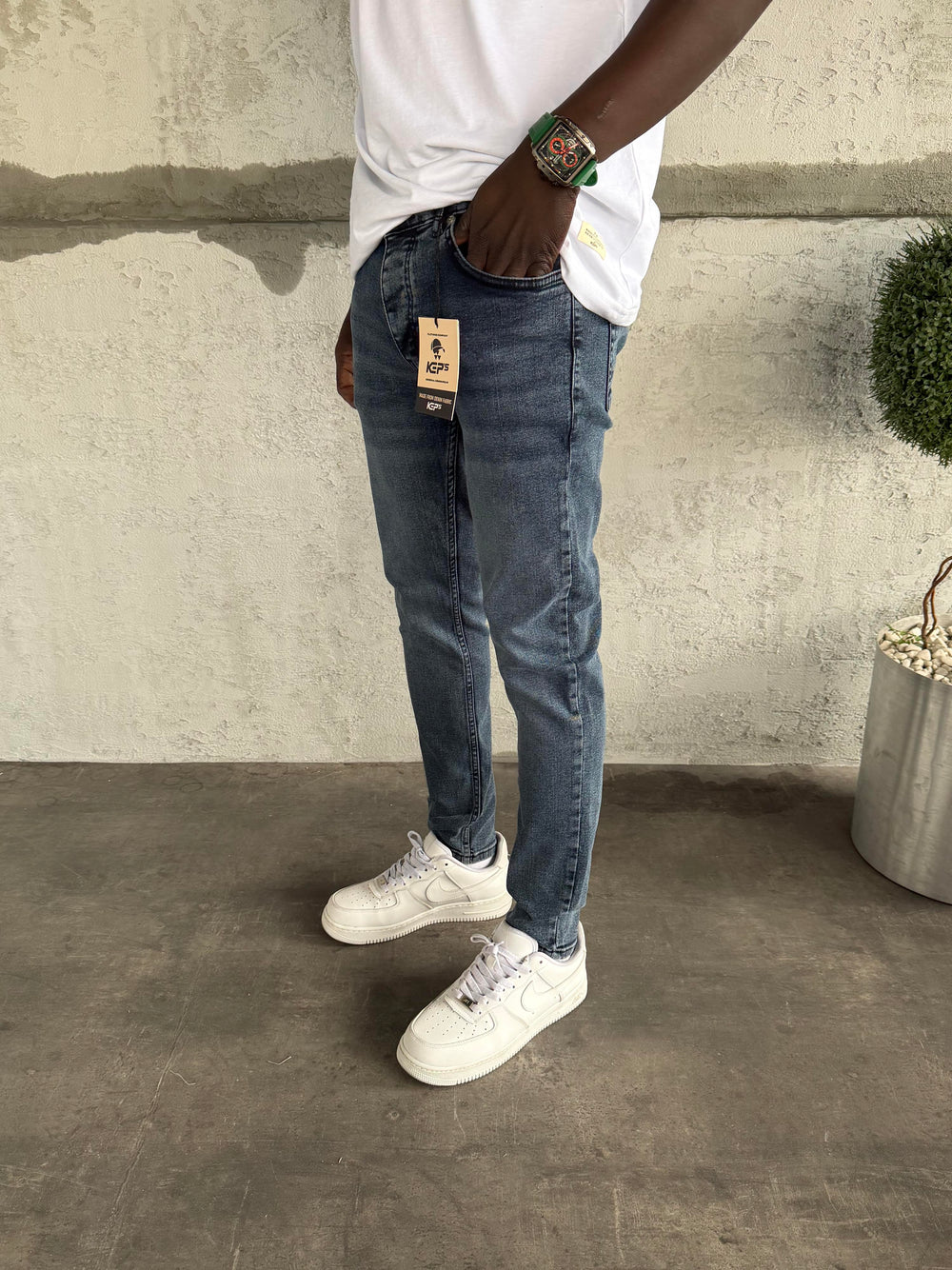 Mavi Yıkamalı Slimfit Jean