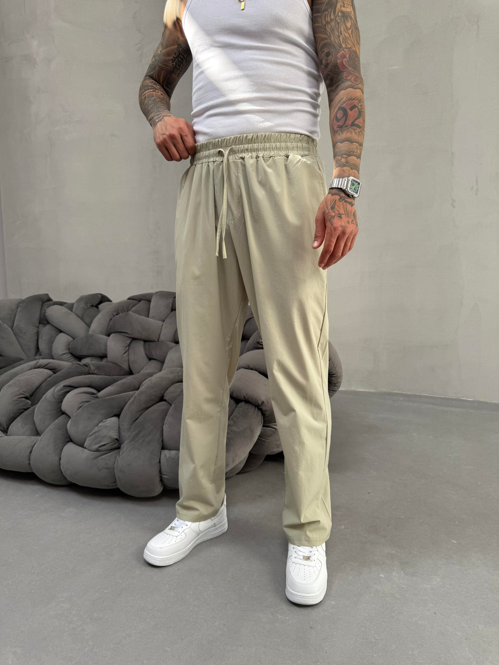 Mint Yeşil Paraşüt Kumaş Jogger