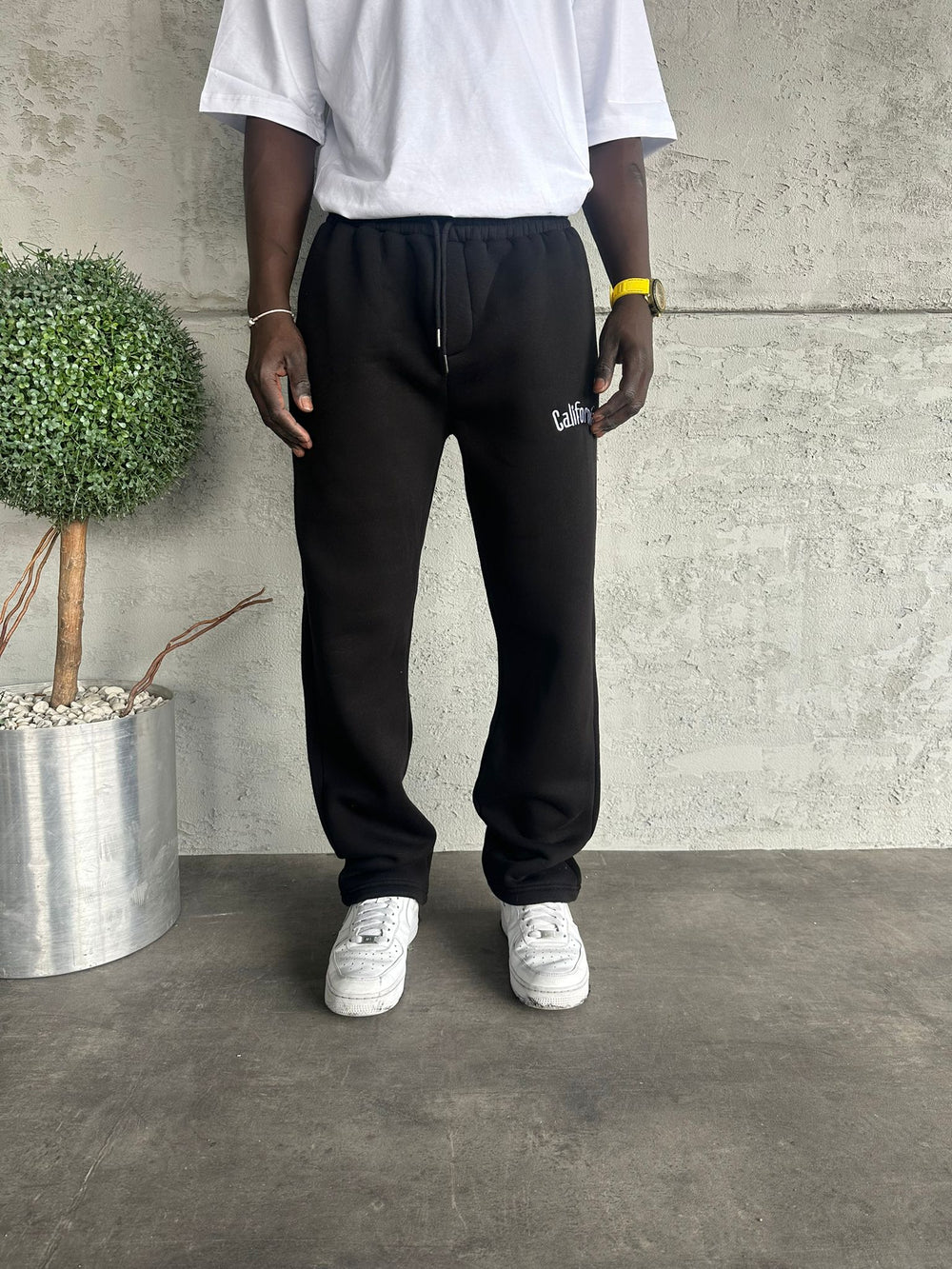 Siyah California Yazılı Eşofman