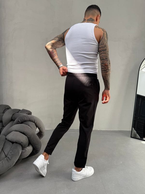 Siyah Duble Paça Slimfit Jogger