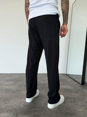 Siyah Fitilli Baggy Pantolon