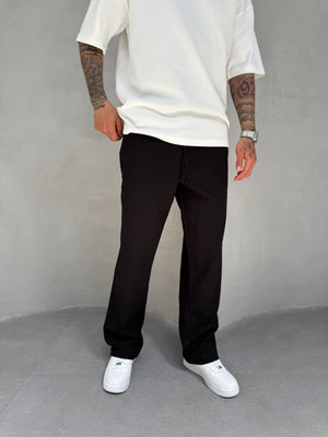Siyah Keten Baggy Pantolon