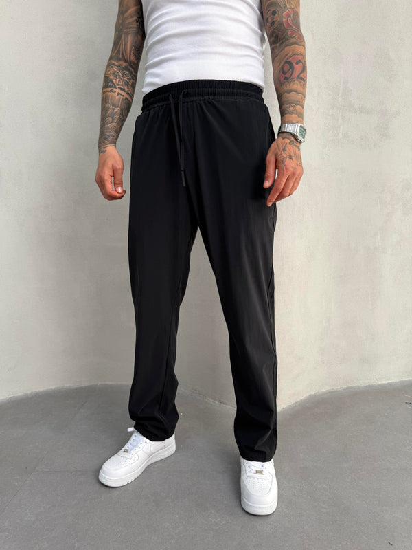 Siyah Paraşüt Kumaş Jogger