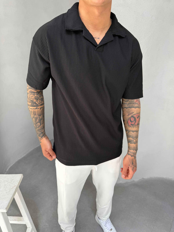 Siyah Polo Yaka T-Shirt