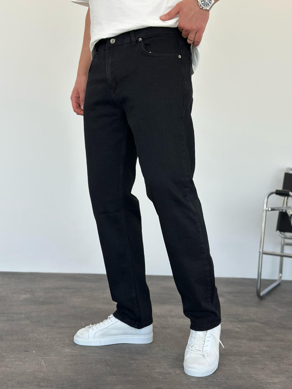 Siyah Regular Fit Jean