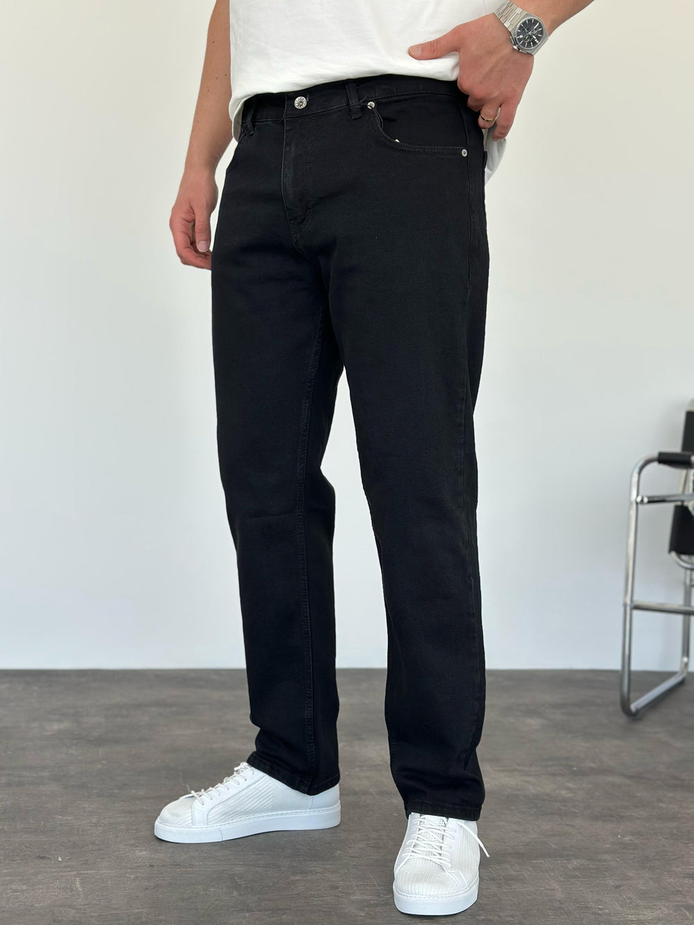 Siyah Regular Fit Jean