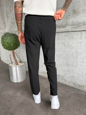 Siyah Regular Fit Kumaş Pantolon