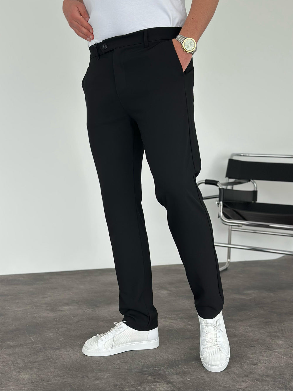 Siyah Slimfit Kumaş Pantolon