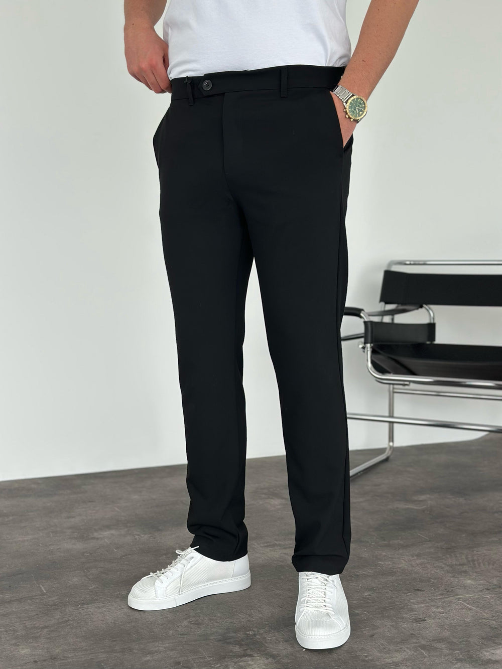 Siyah Slimfit Kumaş Pantolon