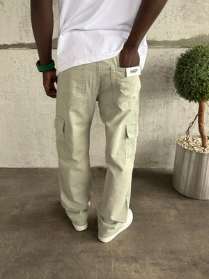 Su Yeşili Kargo Cep Baggy Jean