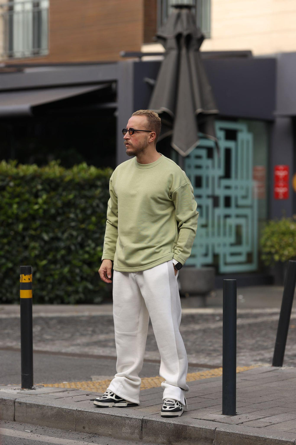 Yeşil Basic Sweatshirt