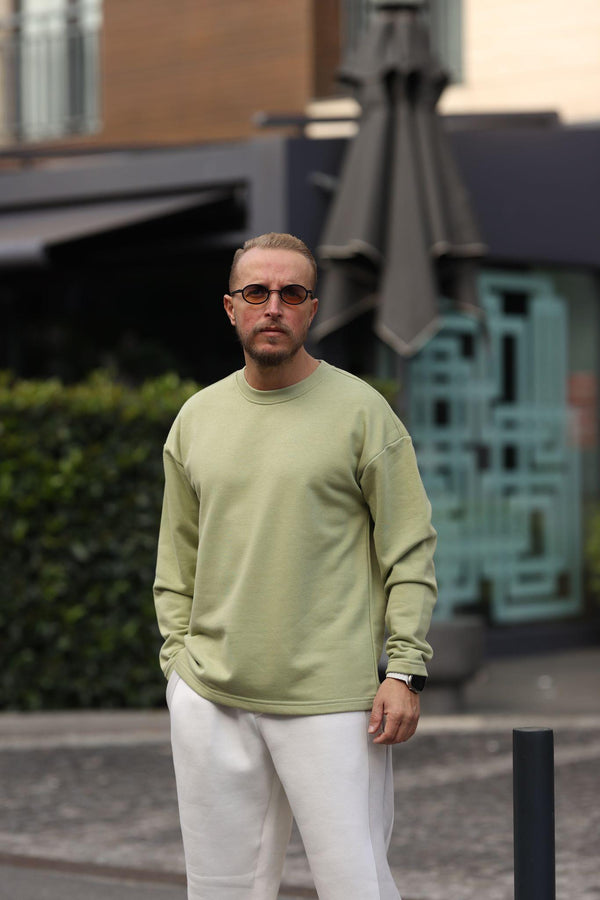 Yeşil Basic Sweatshirt