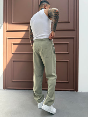 Yeşil Duble Kumaş Baggy Pantolon