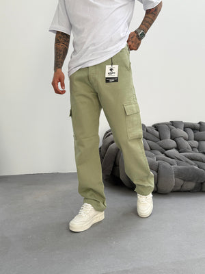 Yeşil Kargo Cep Baggy Jean