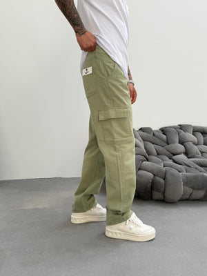Yeşil Kargo Cep Baggy Jean