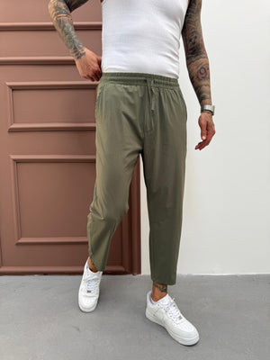 Yeşil Paraşüt Kumaş Boyfriend Pantolon