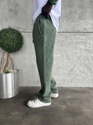 Yeşil Yıkamalı Baggy Eşofman