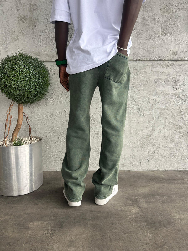 Yeşil Yıkamalı Baggy Eşofman