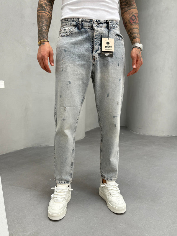 Yıkamalı Lazerli Boyfriend Jean