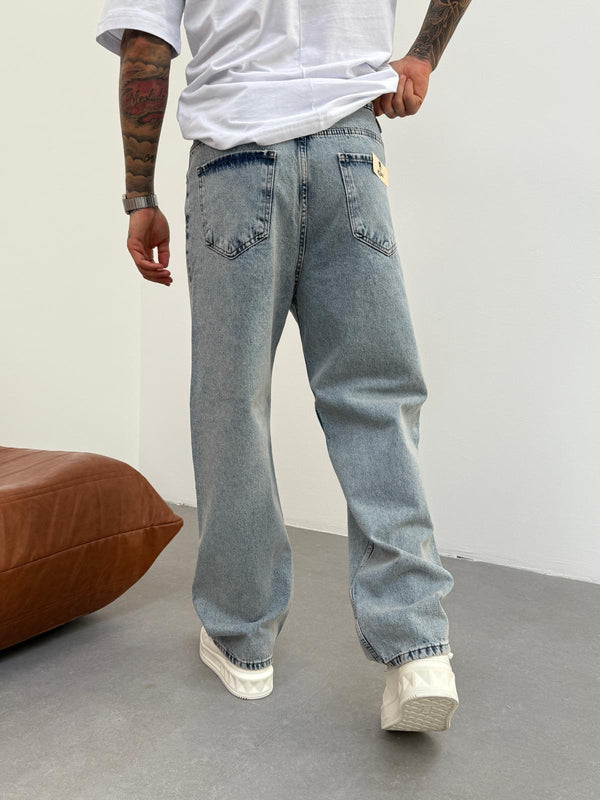 Yıkamalı Relax Baggy Jean