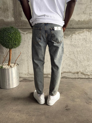 Yıkamalı Taşlamalı Boyfriend Jean