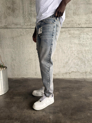 Yıkamalı Yırtık Detaylı Boyfriend Jean